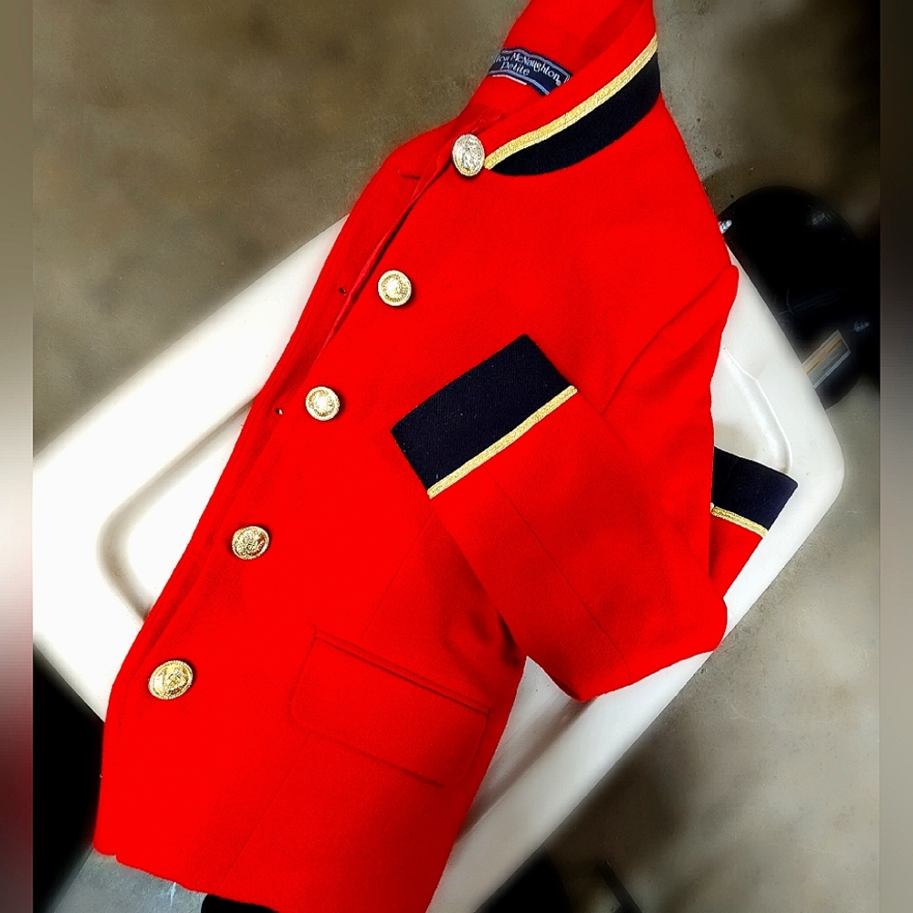 Norton McNaughton Red Wool Equestrian Show Blazer/Coat - women's sz 10P